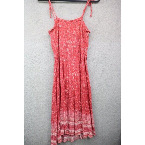 Knox Rose Gauzy Tiered Midi Dress-Size Medium-Straps-Stretchy Smocked - Picture 5 of 7